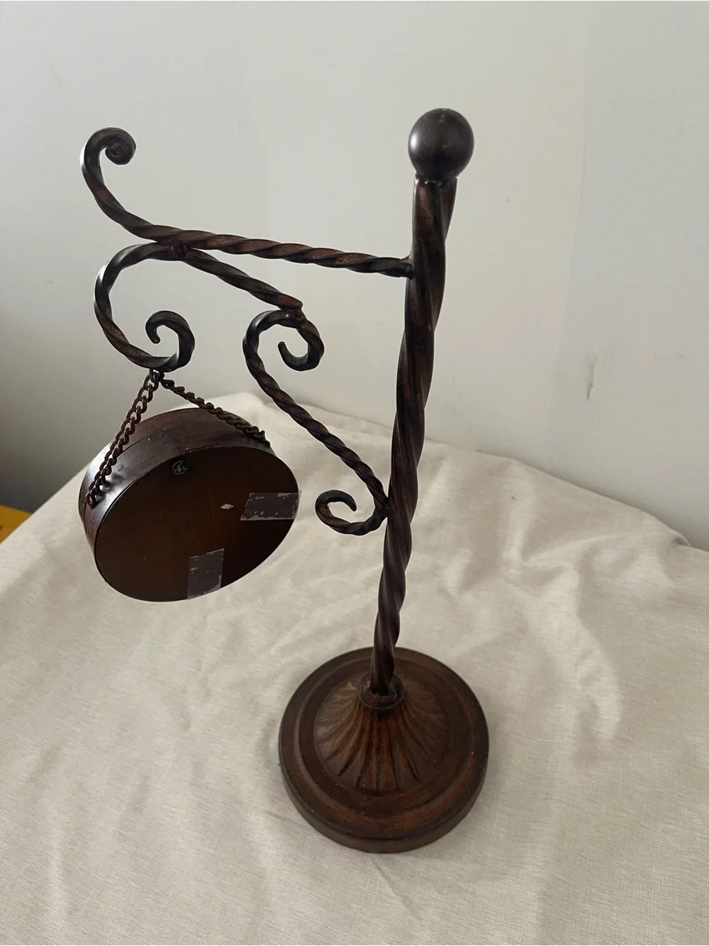 Decorative Brown Hanging Table Clock Stand - Unbranded None Working
